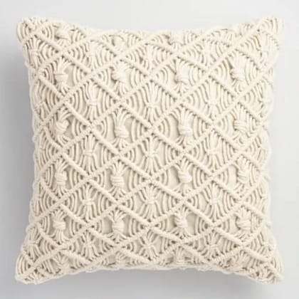  Macrame Diamond Throw Pillow Cover