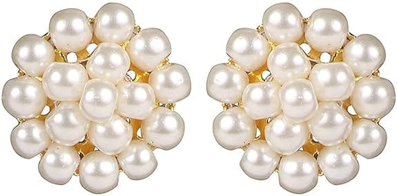 Manbhar Gems - Crystal Gemstone Beads Necklace Set for girl and Women 5 layer Mala With Stud Earring stylish traditional Pearls Necklace Beaded Fashion jewellery