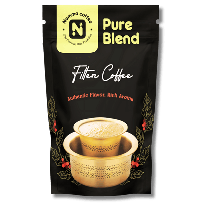 Namma Coffee  - Pure Blend Filter Coffee Powder - 100% Coffee, 0% Chicory | Authentic South Indian Filter Coffee | Freshly Roasted, Strong And Aromatic