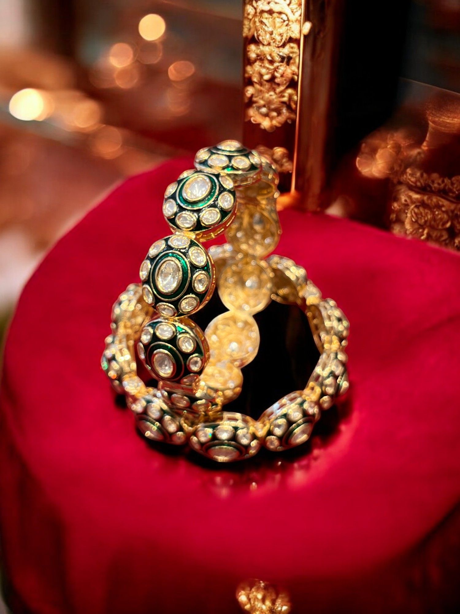 Royal Kundan Bangles By Dia Art Jewels