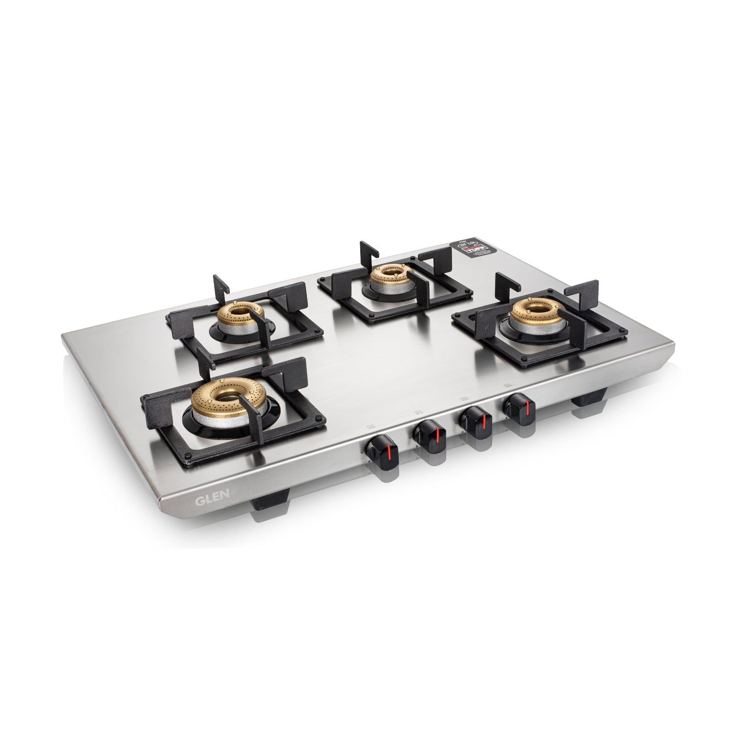 4 Burner Ultra Tuff Stainless Steel Gas Stove with Forged Brass Burner (1054 UT SS PN)