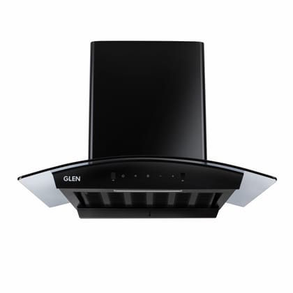 Auto Clean Curved Glass Filter less Kitchen Chimney with Motion Sensor 60/76cm, 1200 m3/h (6058 BL Auto Clean)
