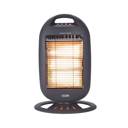 Electric Halogen Room Heater with 3 Heat Settings Grey/Black- HA7017