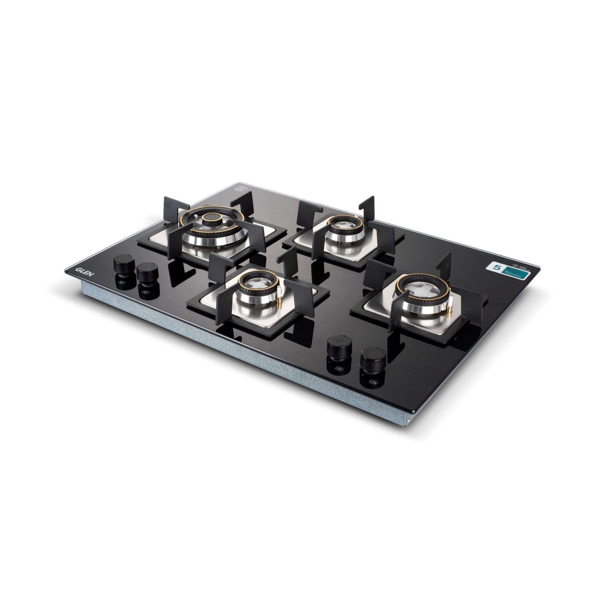 4 Burner Glass Gas Hob Top Triple Ring Burner Double Ring Forged Brass Burner Auto Ignition (1074XSQHTTR70)