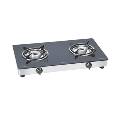 2 Burner Glass Gas Stove with Aluminium Alloy Burners (1020 GT)