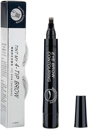 Microblading Pen, Eyebrow Pencil, 4-Tip Fork Tip Eyebrow Pen, Natural Long-Lasting Waterproof Eye Brow Contouring Tint Makeup Tool Microblading Pen, Eyebrow Pencil, 4-Tip Fork Tip Eyebrow Pen, Natural Long-Lasting Waterproof Eye Brow Contouring Tint Makeup Tool
