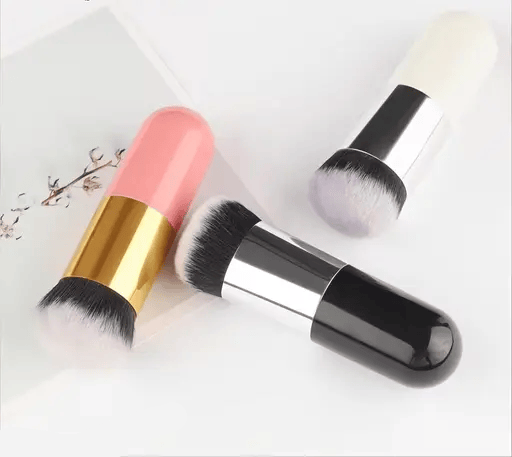 3 Pcs Foundation Round Makeup Brush Flat Top for Face - Perfect For Blending Liquid, Cream or Flawless Cosmetics - Buffing, Stippling, Concealer