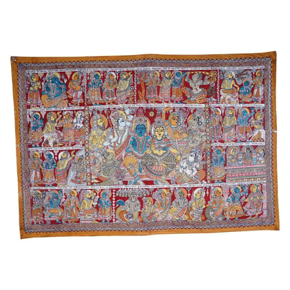 Lepakshi (an Andhra Pradesh Govt. Enterprise) KK Sri Kalahasti Painting Special Work Ramayanam Story Harzontal/Home d๏ฟฝcor/Wall d๏ฟฝcor/Handmade Painting Lepakshi (an Andhra Pradesh Govt. Enterprise) KK Sri Kalahasti Painting Special Work Ramayanam Story Harzontal/Home d๏ฟฝcor/Wall d๏ฟฝcor/Handmade Painting