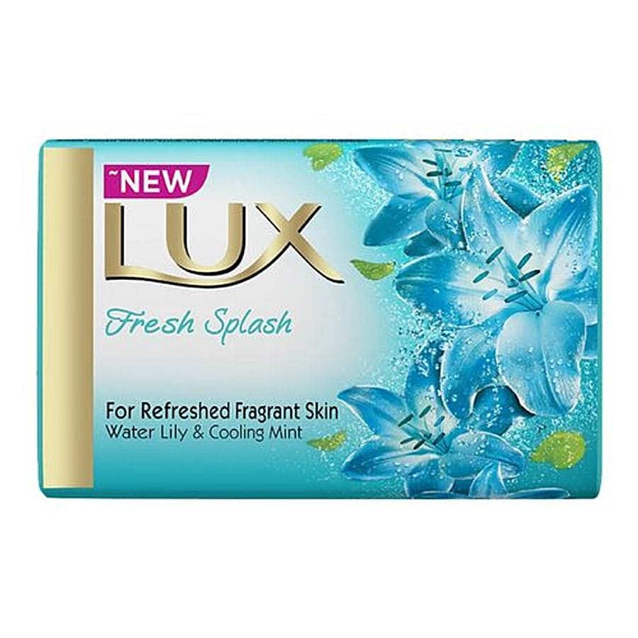 Lux Fresh Splash Water Lily & Cooling Mint Soap Bar, For Refreshed Fragrant Skin, 48 G