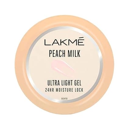 Lakme Peach Milk Ultra Light Weight Gel Oil, Free 24Hr Moisture Lock, 65G