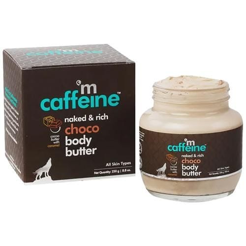 Mcaffeine Choco Body Butter, 72 Hrs Intense Non, Sticky Moisture, Reduces Stretch Marks, Heals Dry Skin, 250 G