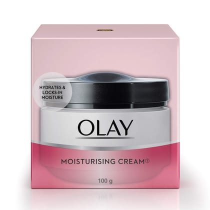 Olay Moisturising Cream, Hydrates And Locks In Moisture, Light Weight And Non Greasy, Normal, Oily, Dry & Combination Skin L 100G