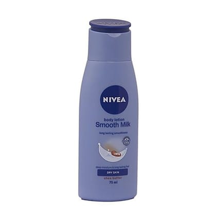 Nivea Smooth Body Milk, Shea Butter For Dry Skin, 75 Ml Bottle