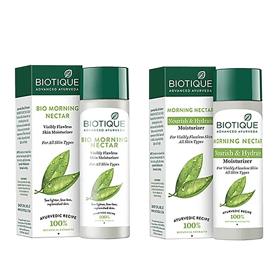 Biotique Nourish & Hydrate Skin Moisturizer, Morning Nectar, For Visibly Flawless Skin, All Skin Types, 190 Ml
