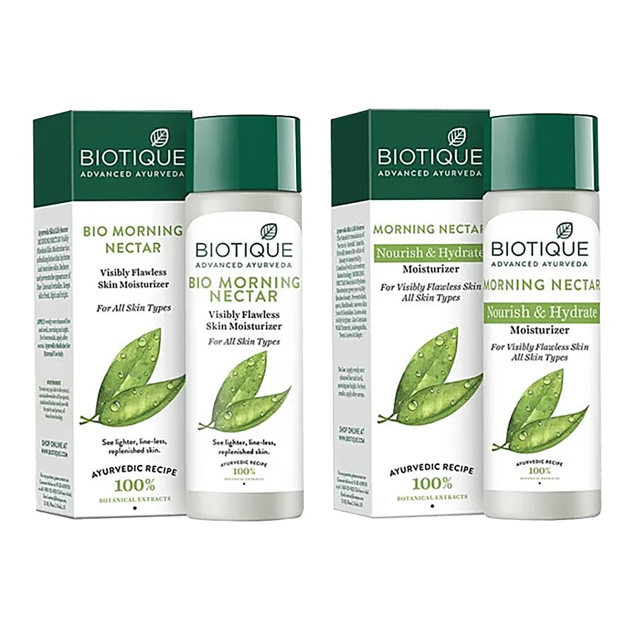 Biotique Morning Nectar Nourish & Hydrate Moisturizer, All Skin Types, 120 Ml