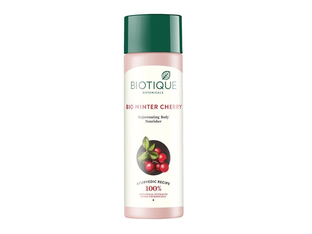 Biotique Winter Cherry Rejuvenating Body Lotion, Moisturizes And Hydrates The Skin, Prevents Ageing, Wrinkles And Dark Spots, 100% Botanical Extracts, Suitable For All Skin Types, 190Ml