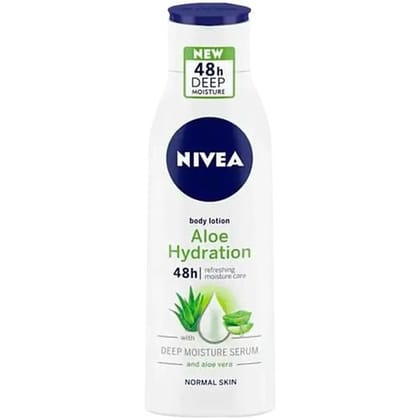 Nivea Body Lotion, Aloe Vera Hydration, With Deep Moisture Serum, Refreshing, Normal Skin, 120 Ml