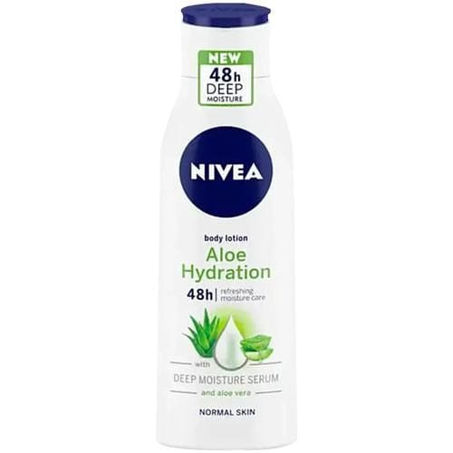 Nivea Body Lotion, Aloe Vera Hydration, With Deep Moisture Serum, Refreshing, Normal Skin, 120 Ml