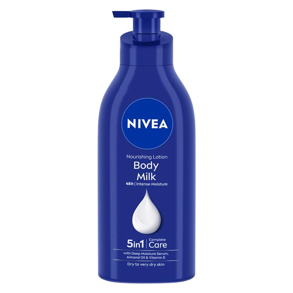 Nivea Nourishing Body Milk, 600Ml Body Lotion, 48 H Moisturization, With 2X Almond Oil, Smooth And Healthy Looking Skin |For Very Dry Skin