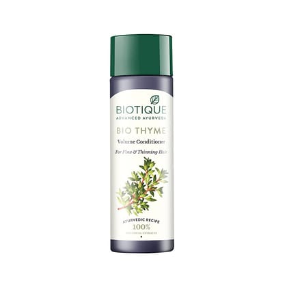Biotique Bio Thyme Volume Conditioner For Fine And Thinning Hair, Gives Volume And Bounce To Hair, Helps In Thicken Follicles |100% Botanical Extracts, Suitable For All Skin Types, 200Ml