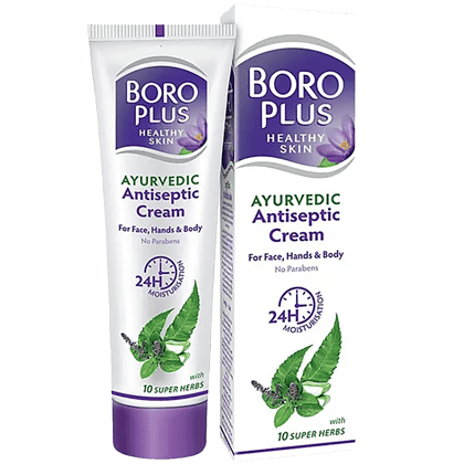 Boro Plus Ayurvedic Antiseptic Multipurpose Cream, For Face, Hand & Body, 80 Ml Container