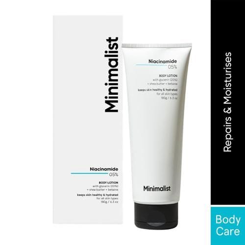 Minimalist Niacinamide 05% Body Lotion, With Shea Butter, Glycerine & Betaine, For Healthy & Hydrated Skin, 180 G