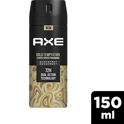 Axe Gold Temptation, Long Lasting Deodorant, Body Spray, For Men, 150 Ml