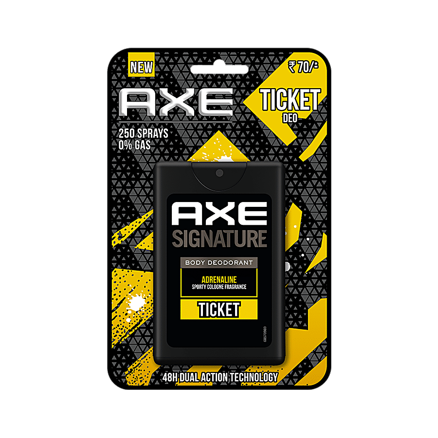 Axe Signature Ticket Pocket Deodorant Bodyspray, For Men, 17Ml