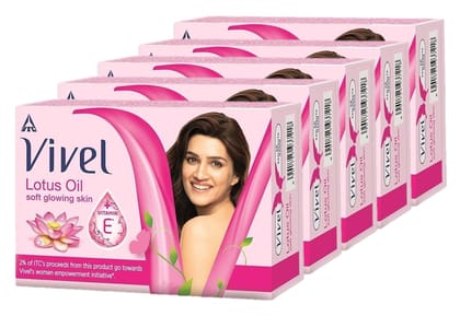 Vivel Soap, Lotus Oil, 100G Carton (Pack Of 5)