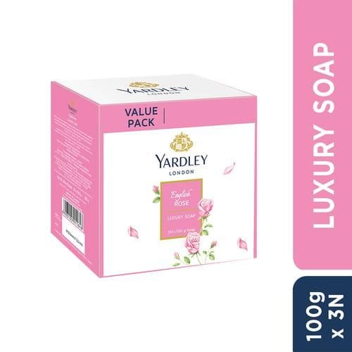 Yardley London English Rose Luxury Soap With Creamy Lather, 100 Gm (Pack Of 3)