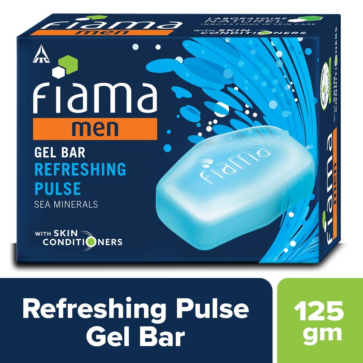 Fiama Men Refreshing Pulse Gel Bar, 125G