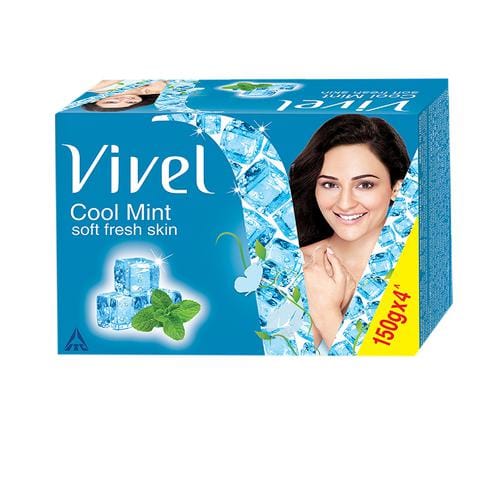Vivel Bathing Soap, Cool Mint, 600 G ( Pack Of 4)