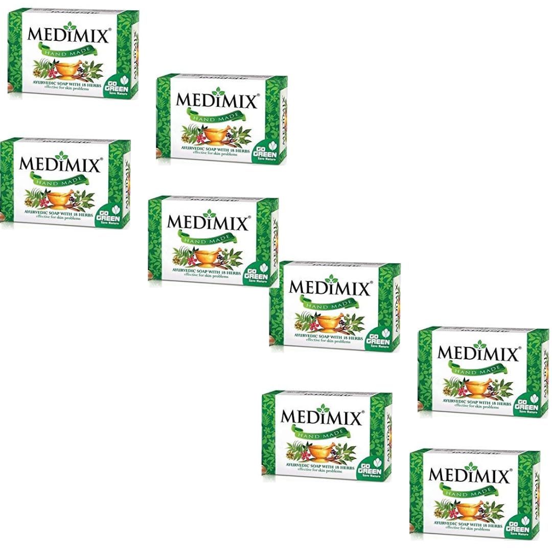 Medimix Ayurvedic Soap Combi, Green, 75G (Buy 3 Get, 1 Free)