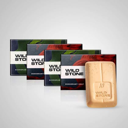 Wild Stone Soap Combo(3+1) Soap 75G