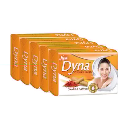 Dyna Sandal & Saffron Extracts Bathing Soap 100Gm X 5