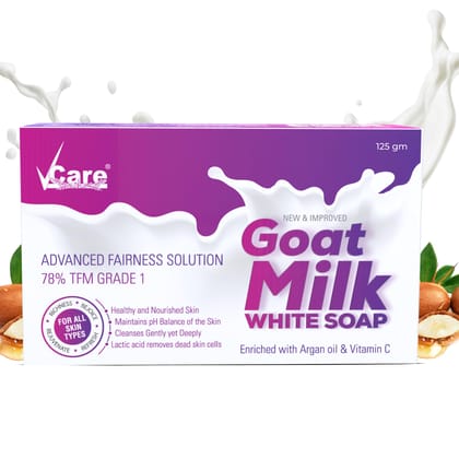 Vcare Goat Milk White Soap For All Skin Types 125 Gm
