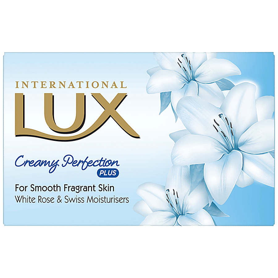 Lux International White Flower Creamy Perfection Soap Bar, Enriched With Swiss Moisturizers, 125 G Carton