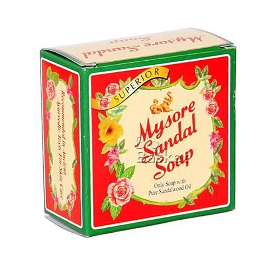 Mysore Sandal Pure Sandalwood Oil Soap, Keeps Skin Glowing, Soft, Blemish, Free, 150 G Carton
