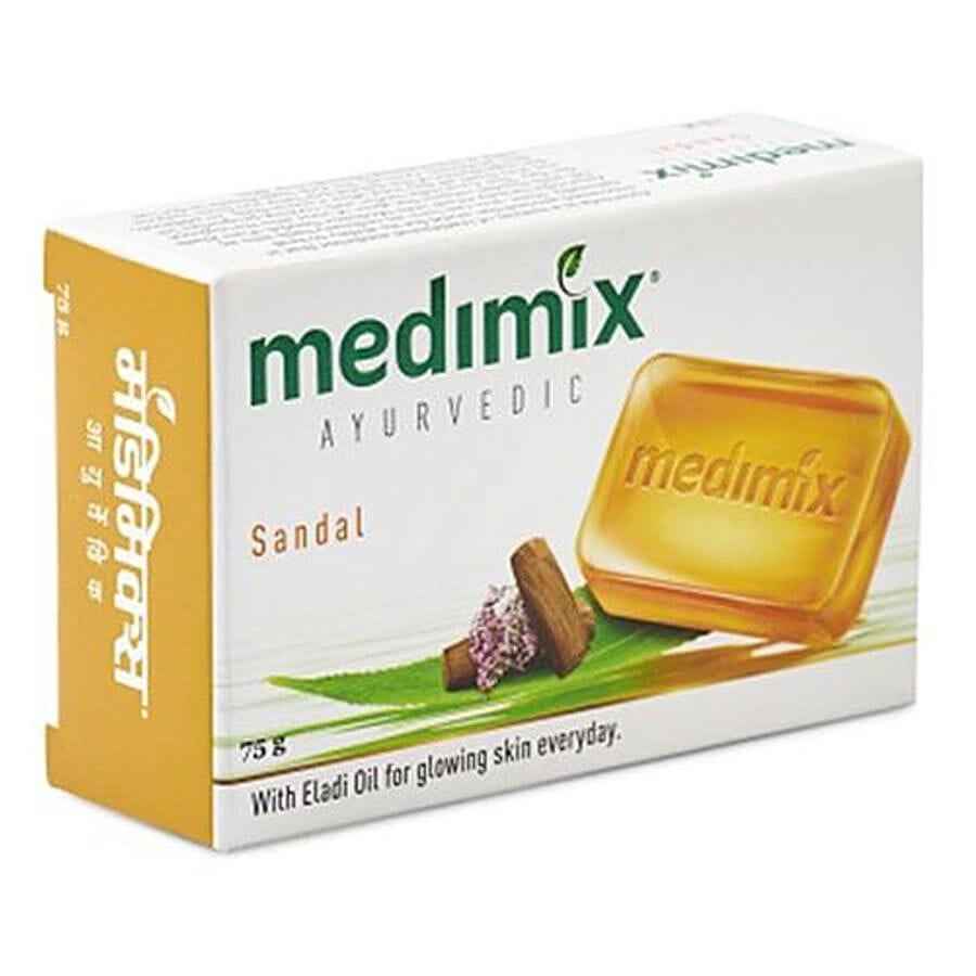 Medimix Ayurvedic Sandal Bathing Soap, With Eladi Oil For Glowing Skin Everyday, 75 G Carton