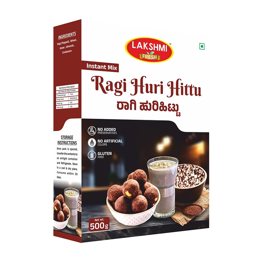Lakshmi Fresh Special Ragi Huri Hittu 500g | Instant Ragi Malt Powder