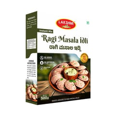 Lakshmi Fresh Ragi Masala Idli Mix 500g |Instant & Gluten-Free |High-Fiber, Ready-to-Cook Ragi Idli Mix + Lakshmi Fresh Ragi Sari for Babies 500g | Sprouted Ragi Powder | Baby Ragi Cereal | Instant Ragi Porridge Mix