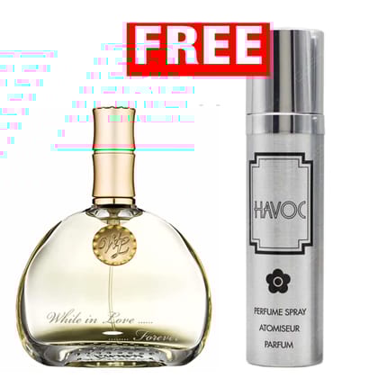 Rasasi while in love 80ml Perfume for Unisex Perfume  with Free havoc  silver 75ml spray