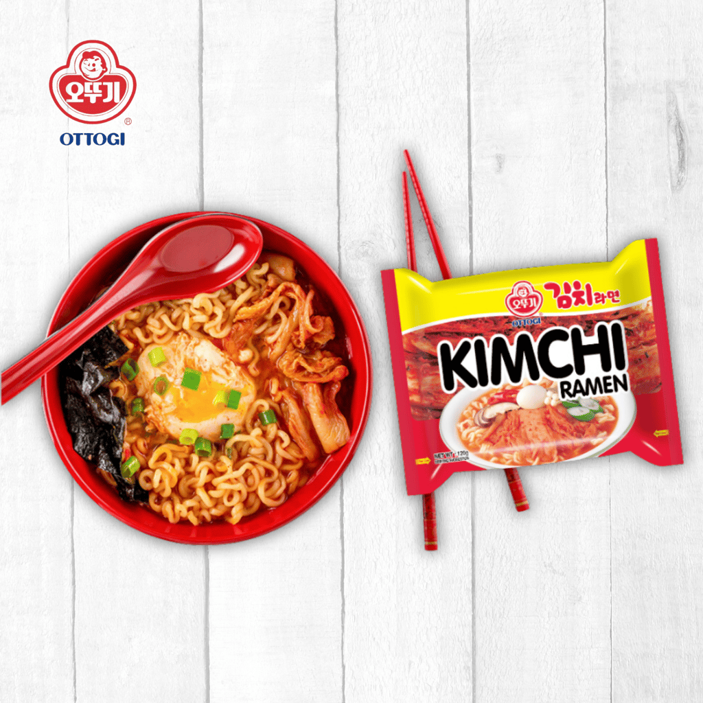 Ottogi Kimchi Ramen Korean Style Non-Vegetarian Instant Noodles 120g Pack