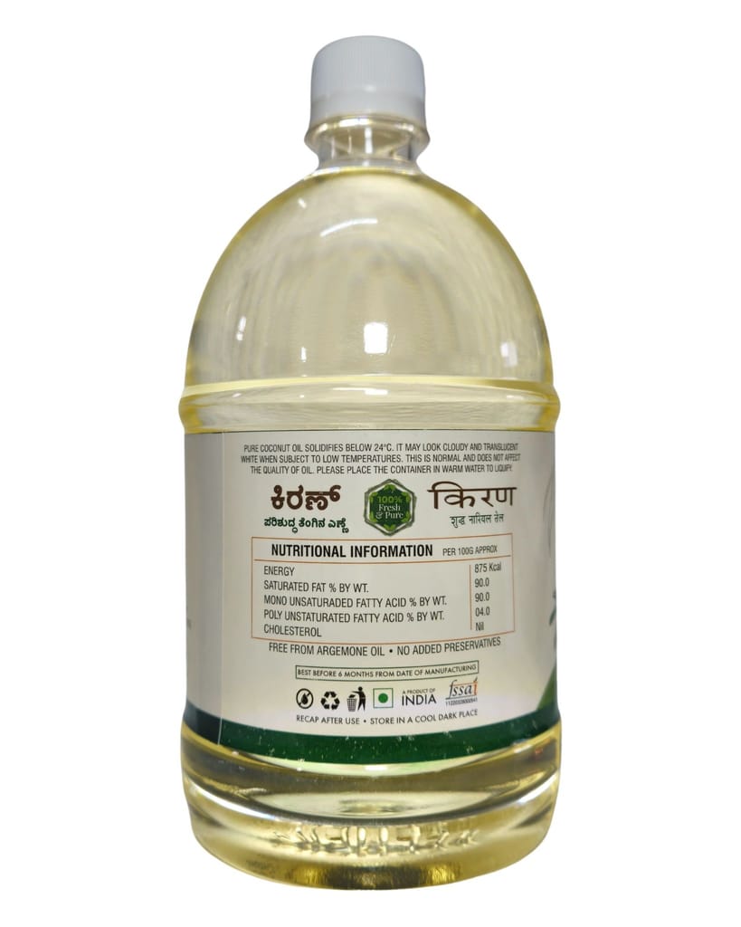 Kiran Coconut Oil Bottle 1L