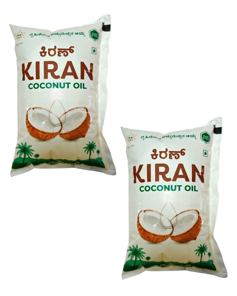 Kiran Coconut Oil Pouch 1L
