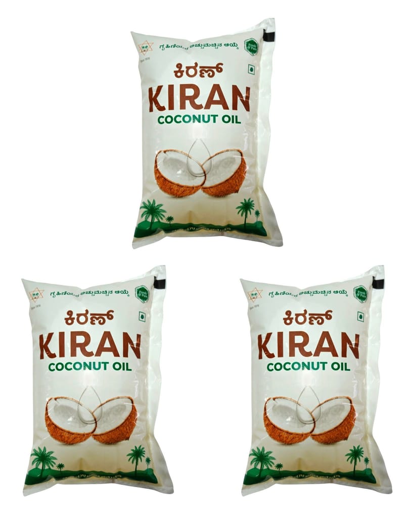Kiran Coconut Oil Pouch 1L