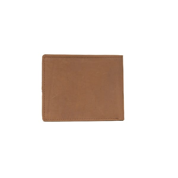 Brown Leather Bifold Wallet for Men with RFID Blocking Technology