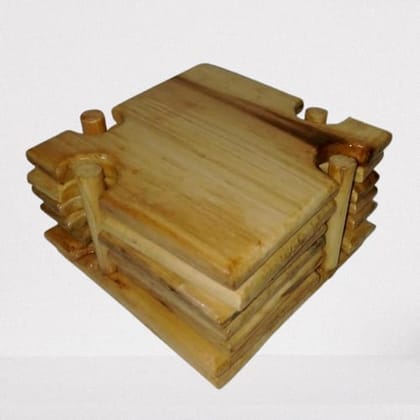 Fine Woodworking Handmade Wooden Drink Coasters, Set of 6