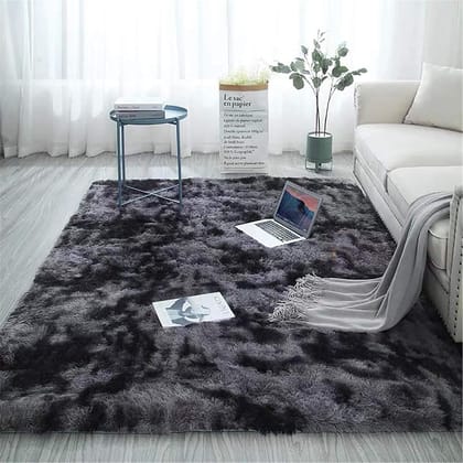 Global Home Shaggy Floor Carpets for Living Room, Elegant Bed Side Runner, Modern Carpets for Bedroom, Drawing Room,Carpets for Living Room Etc.Size 4 x 6 feet