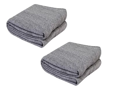 Dream Living Woolen Blanket Warm and Super Soft Single Bed Blankets for All Season Multipurpose  (Grey, Pack of 2)